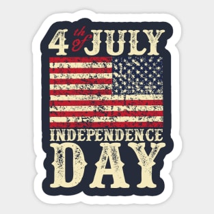 4th of July independence day shirt | American; USA; flag; America; stars and stripes; red white and blue; patriotic; Sticker